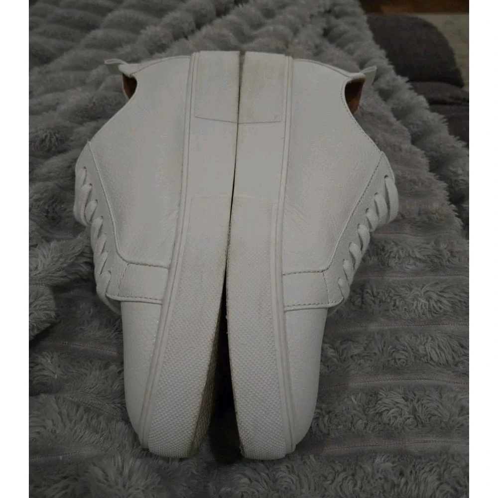 Sole Society Women's SO-Zamilio White Platform Leather Sneaker Size 8M.  EUC!!